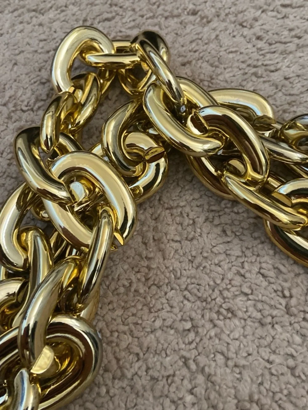 Gold Chain Link Necklace - Women's Statement Jewelry